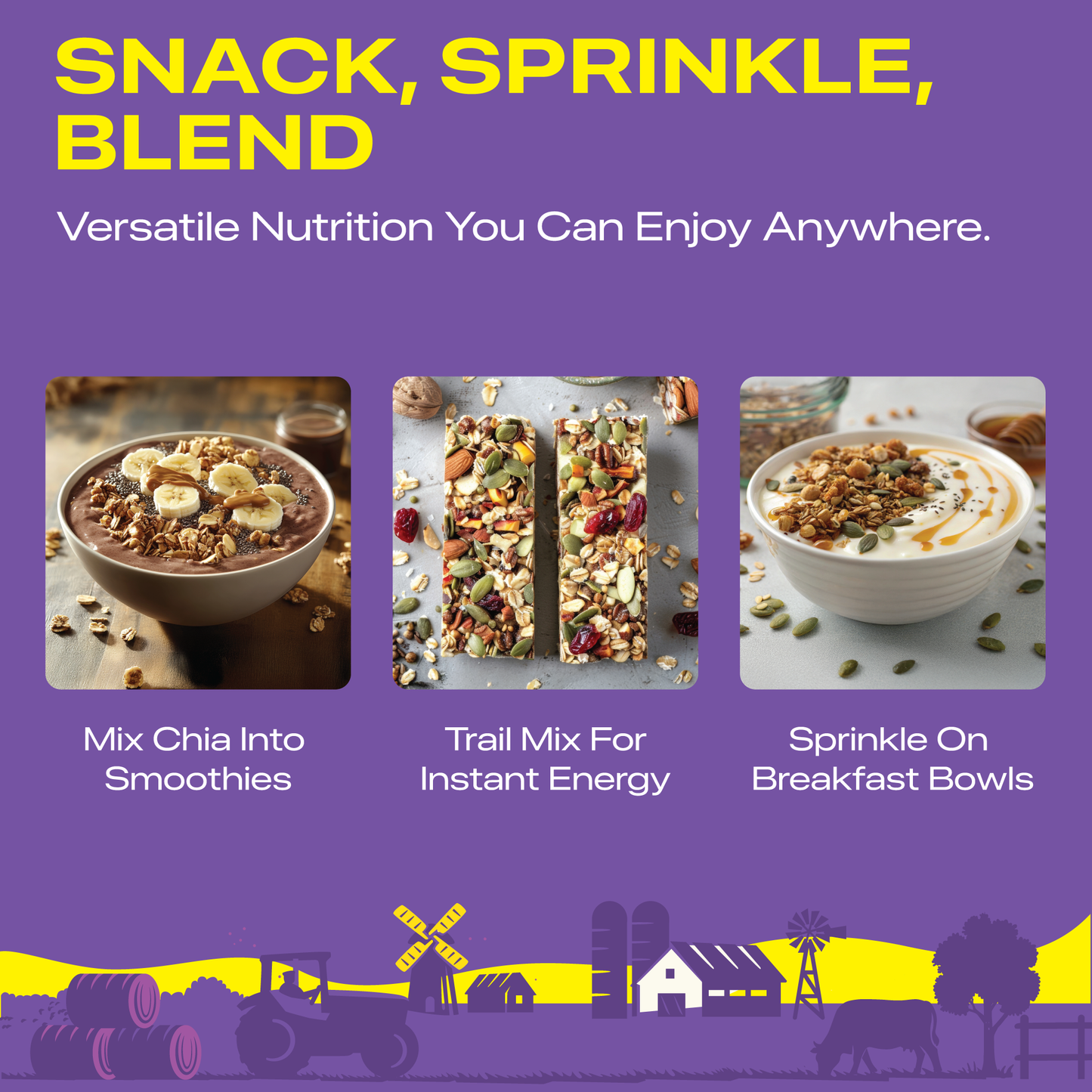Ramam Nutriboost Premium 7 in 1 Trail Mix 500g & Chia Seeds 250g |Healthy Combo |
