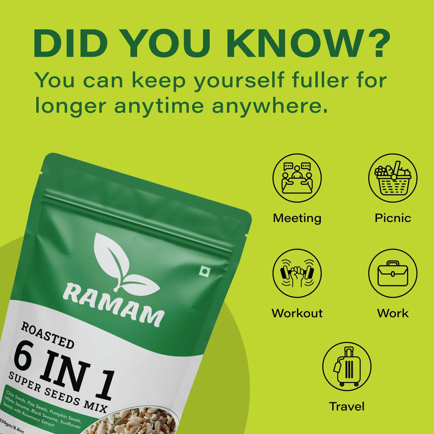 Roasted 6-in-1 Super Seeds Mix 250g