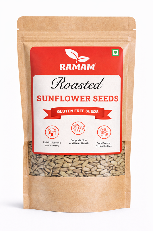 Ramam Roasted Sunflower Seeds 200g | Healthy Protein Snack for Diet Food | Surajmukhi Seeds Full of Protein, Vitamin-E, Antioxidants & Fibre | Plant-Based Protein for Weight Management | Rich In Magnesium