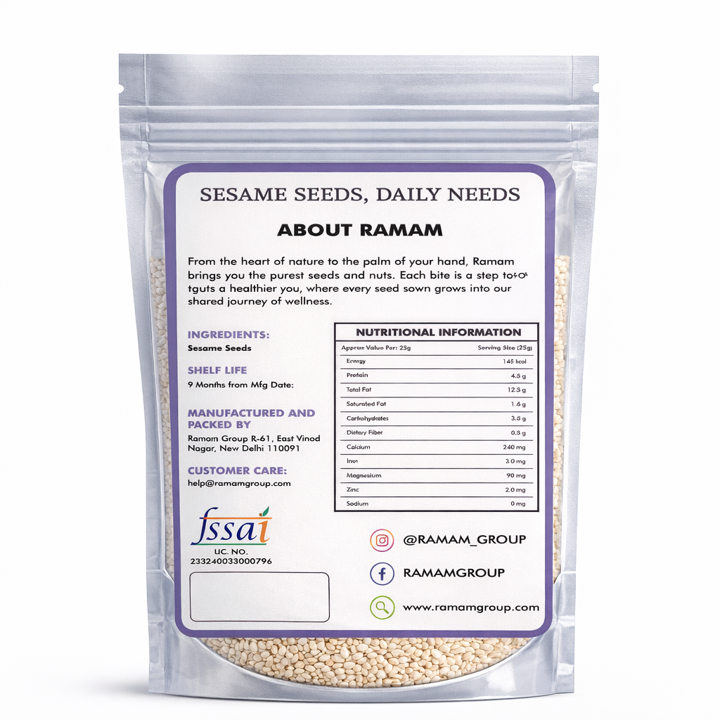 Ramam Roasted White Sesame Seeds 200g