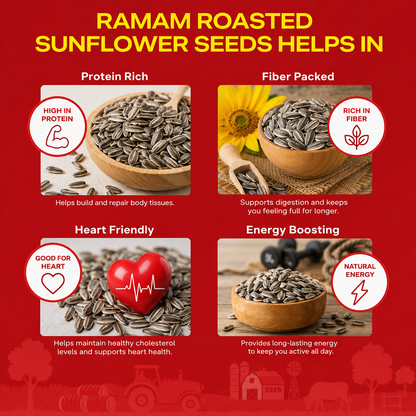 Ramam Roasted Sunflower Seed Kernels - 300g