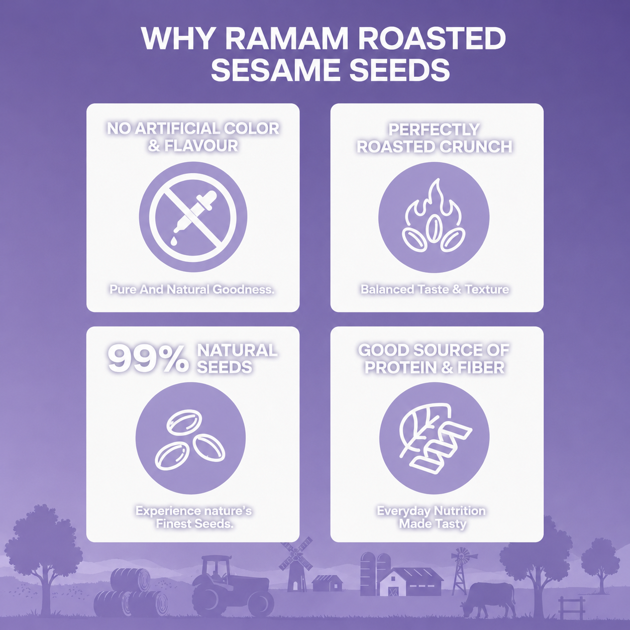 Ramam Roasted White Sesame Seeds 300g - ( 150g*2)