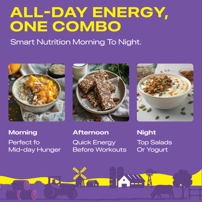 Ramam 6 in1 Mix Roasted Seeds 250g & Nutriboost Premium 7 in 1 Trail Mix 500g | Healthy Roasted Combo |
