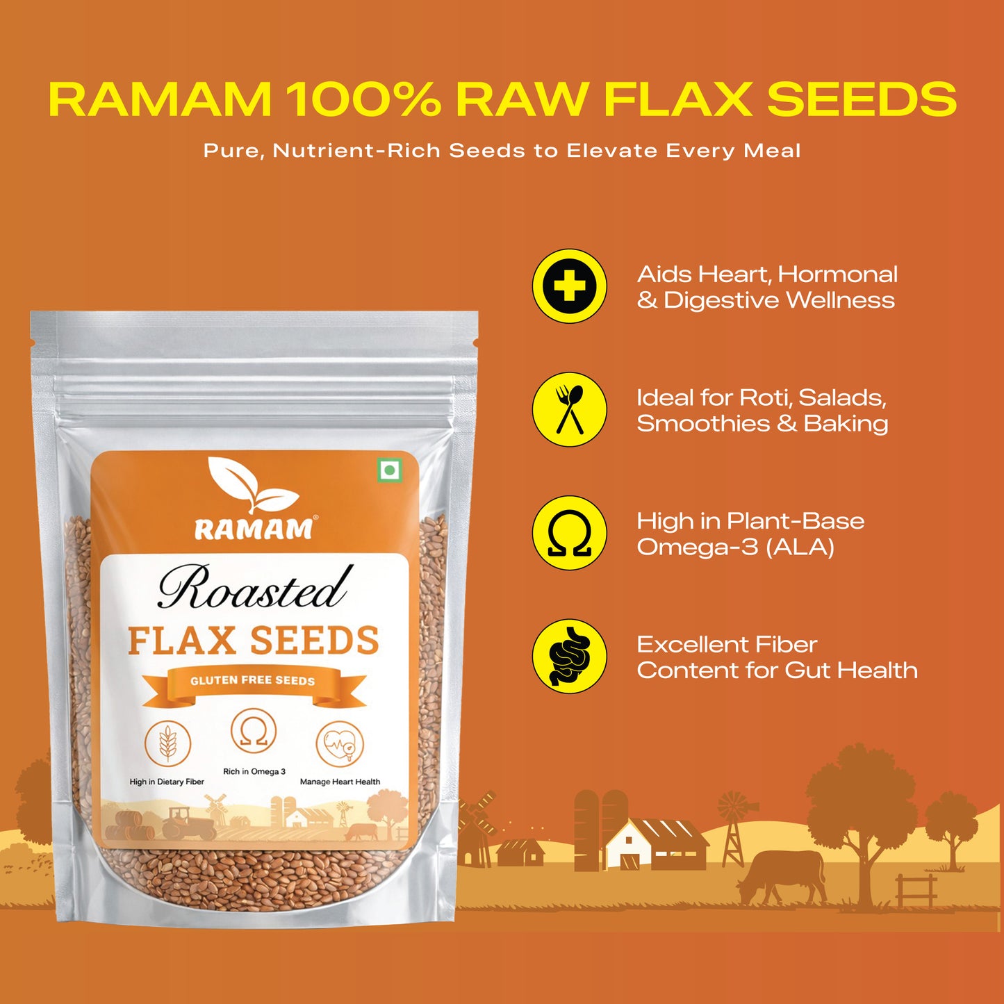Ramam Roasted Flax Seeds 150g